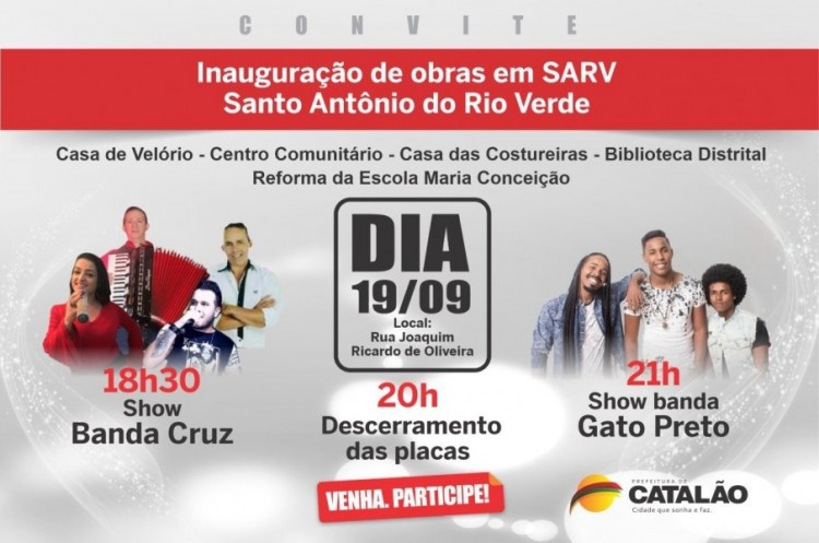 Cinco obras serão inauguradas pela Prefeitura nesta quinta em SARV