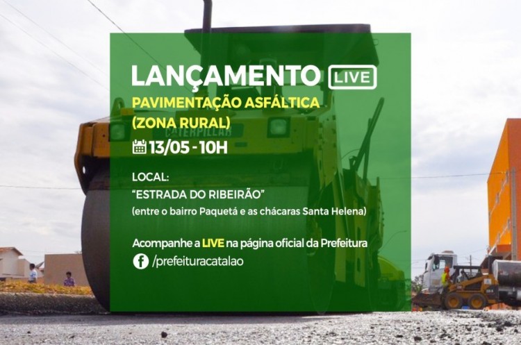 Prefeitura dará ordem de serviço para início de pavimentação asfáltica em trecho rural