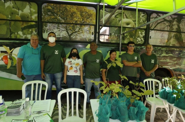 Cerca de 800 mudas de árvores foram distribuídas à população na semana do Meio Ambiente