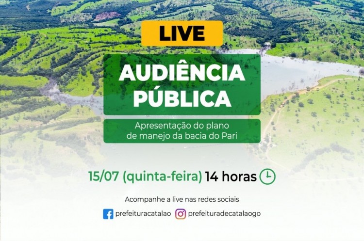 Em audiência pública, município fará apresentação do plano de manejo da bacia do Ribeirão Pari
