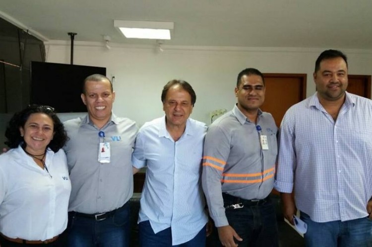 O prefeito de Catalão recebe a visita de representantes da empresa VLI 
