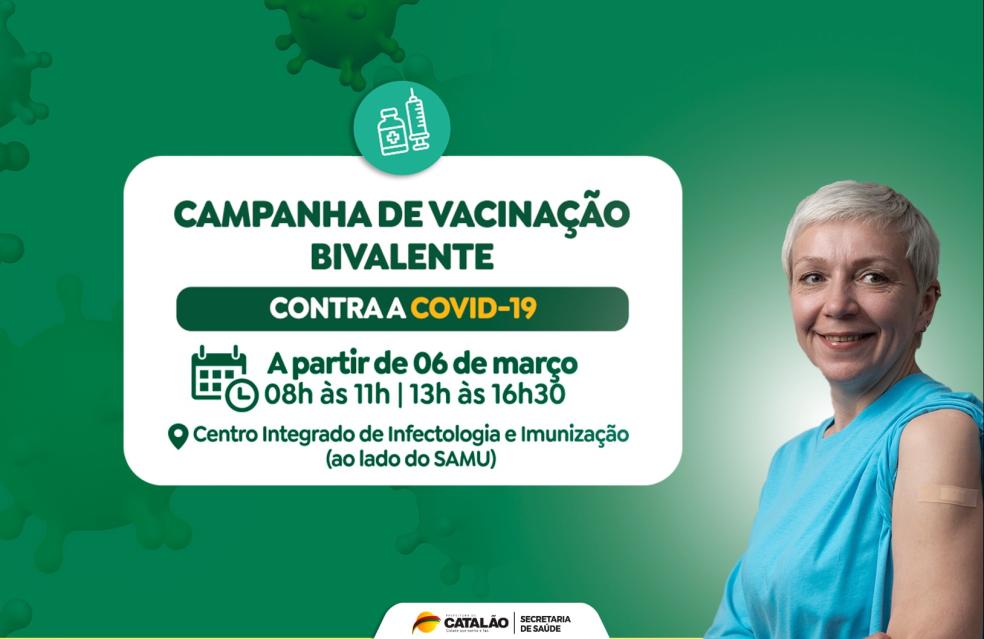 Campanha de vacinação bivalente contra a covid-19 continua em Catalão